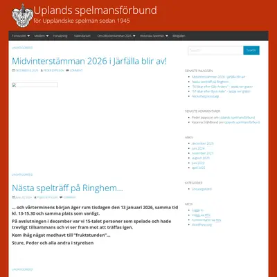 Uplandsspelmannen startsida 2026