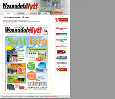 Voxnadals-Nytt startsida 2010