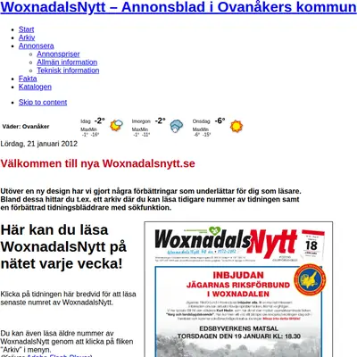 Voxnadals-Nytt startsida 2012