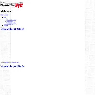 Voxnadals-Nytt startsida 2014