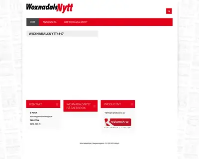 Voxnadals-Nytt startsida 2018