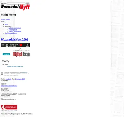 Voxnadals-Nytt startsida 2020