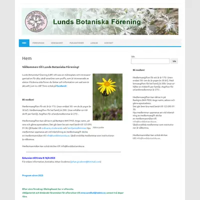 Botaniska Notiser startsida 2023