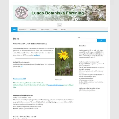 Botaniska Notiser startsida 2024