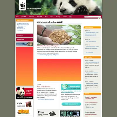 WWF Magasin startsida 2008