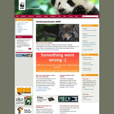 WWF Magasin startsida 2010