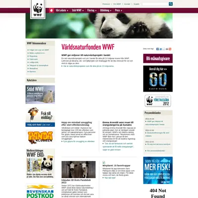 WWF Magasin startsida 2012