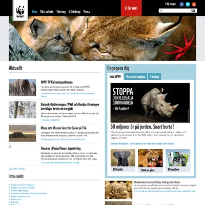 WWF Magasin startsida 2014