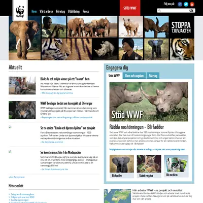 WWF Magasin startsida 2015