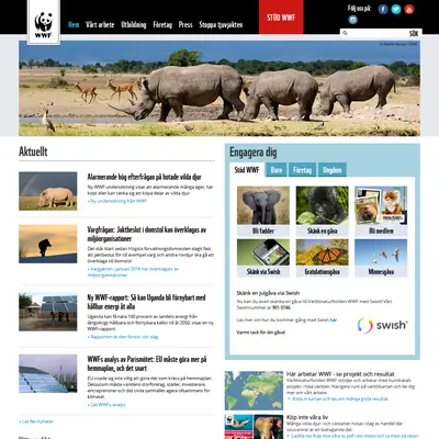 WWF Magasin startsida 2016
