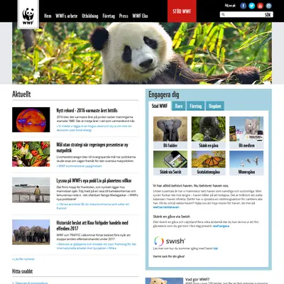 WWF Magasin startsida 2017