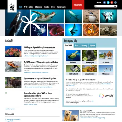 WWF Magasin startsida 2018