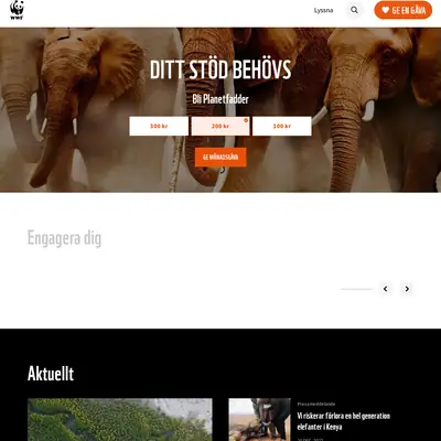 WWF Magasin startsida 2023