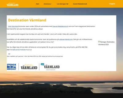 destinationvärmland.se startsida 2024