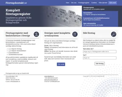 företagskontakt.se startsida 2014