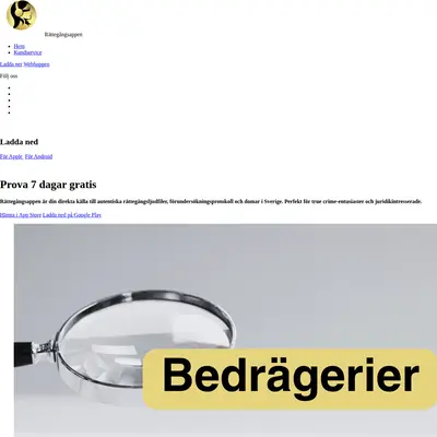 Rättegångsappen startsida 2026