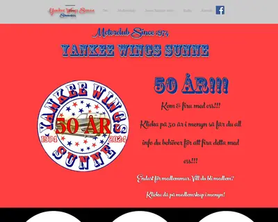 Radio Yankee Wings startsida 2024