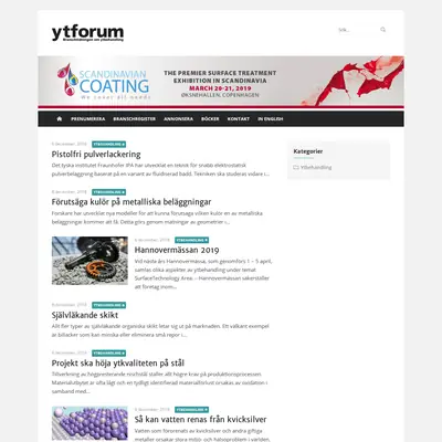 Ytforum startsida 2019