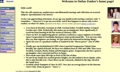 www.zenker.se startsida 2005