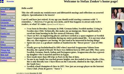 www.zenker.se startsida 2006