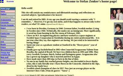 www.zenker.se startsida 2007
