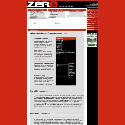 www.zeromagazine.nu startsida 2000