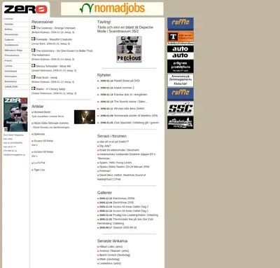 www.zeromagazine.nu startsida 2006