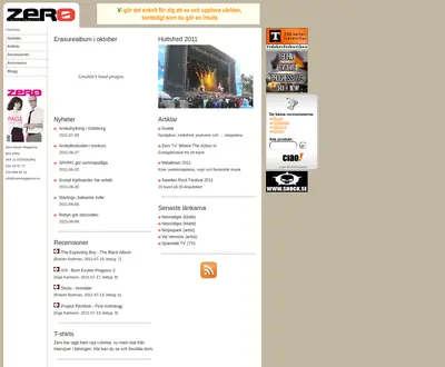 www.zeromagazine.nu startsida 2011