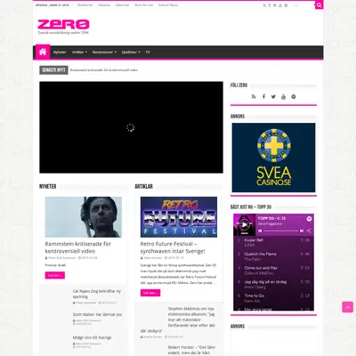 www.zeromagazine.nu startsida 2019