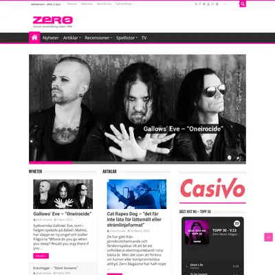 www.zeromagazine.nu startsida 2023
