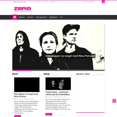 www.zeromagazine.nu startsida 2025